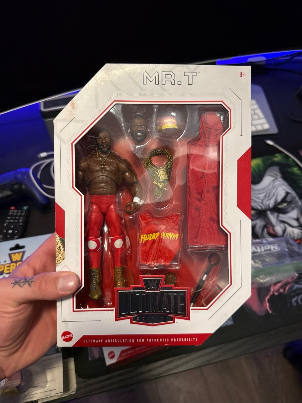 Mattel MR. T Action Figure with Red Outfit and Gold Accessories
